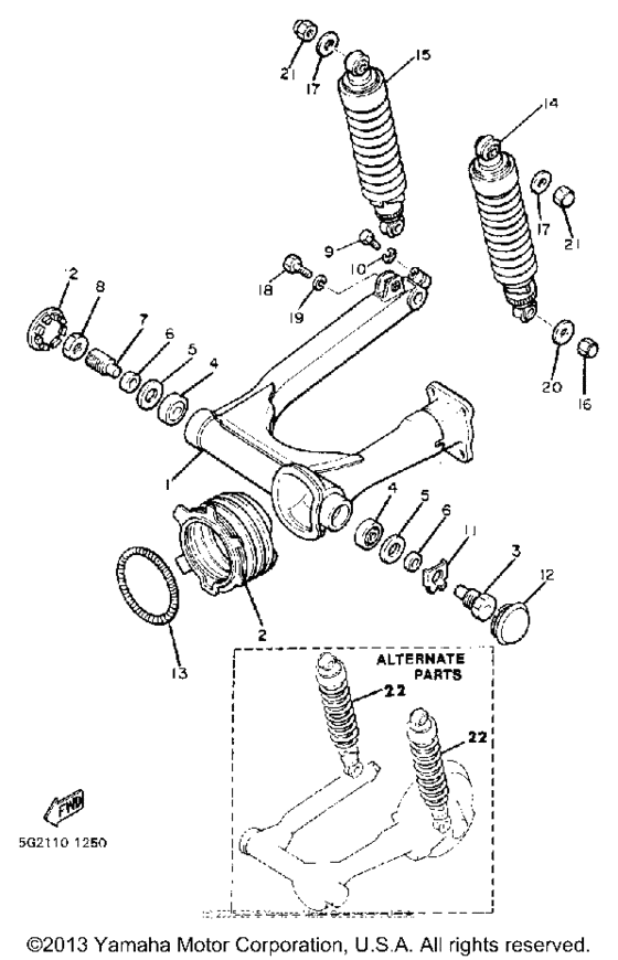 Rear arm-suspension