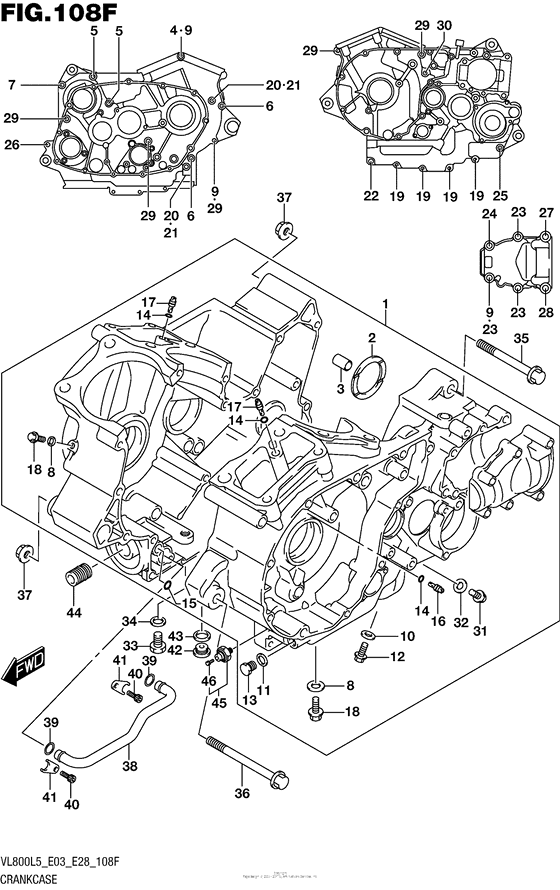 Crankcase (Vl800Bl5 E28)