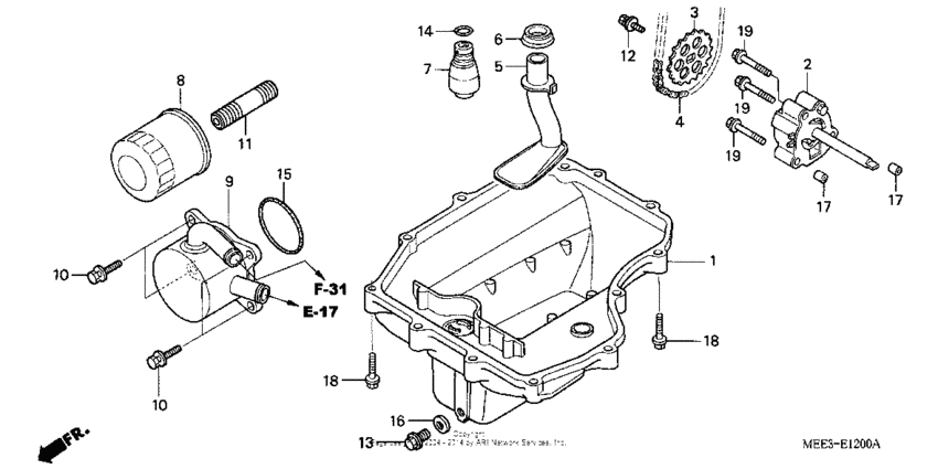 Oil pan + oil pump