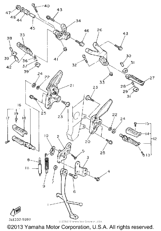 FZR1000EC Подножки