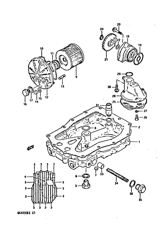 Oil pump - oil filter