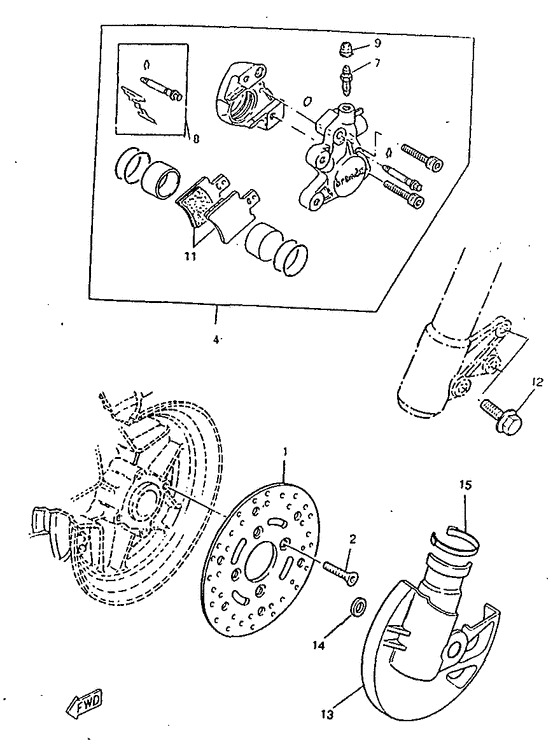 CW50RSX Front brake. caliper