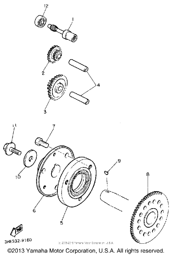 FZR600RAC Муфта стартера