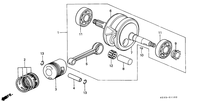Crankshaft/piston