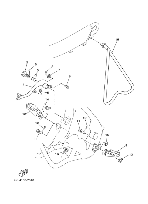 YZ125 Stand. footrest