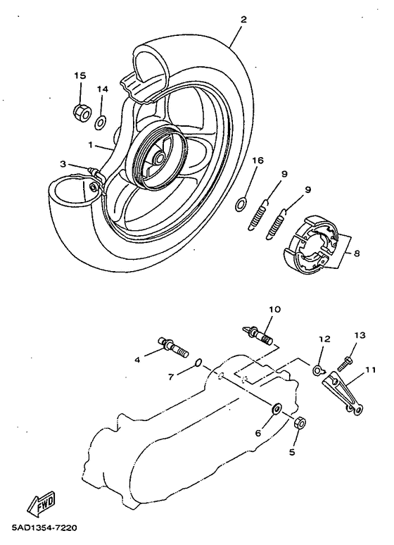 YN50R Переднее колесо