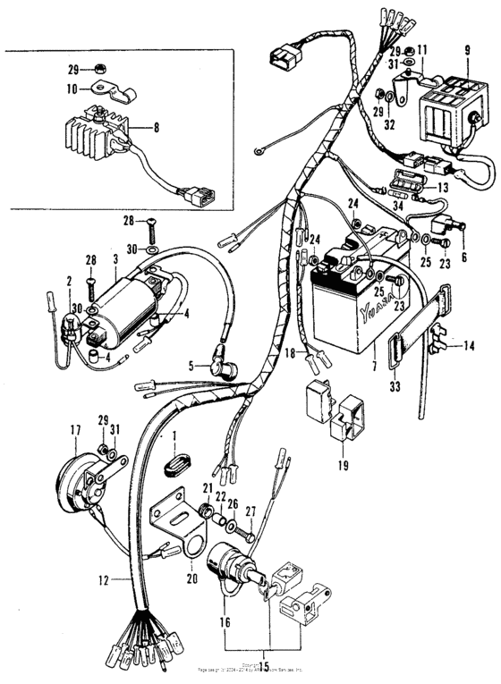 Wire harness + battery