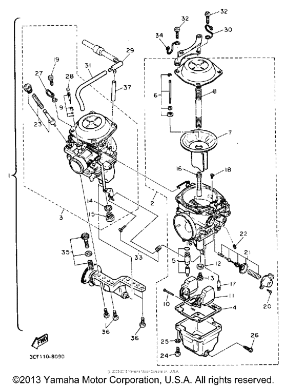 XV1100W Карбюратор