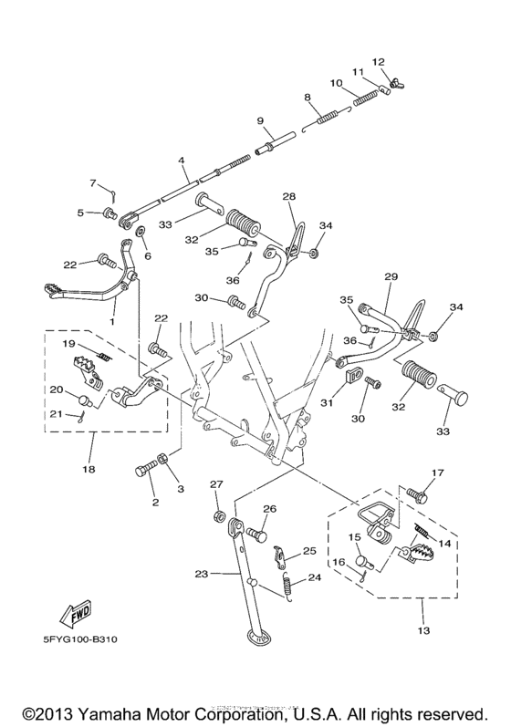TW200T1C Подножки