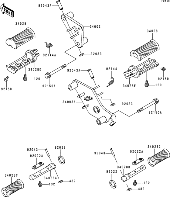VN800 Подножки