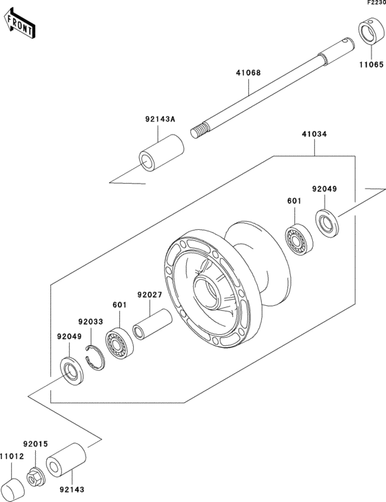  Переднее колесо