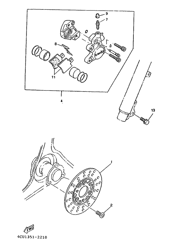Vorderradbremssattel