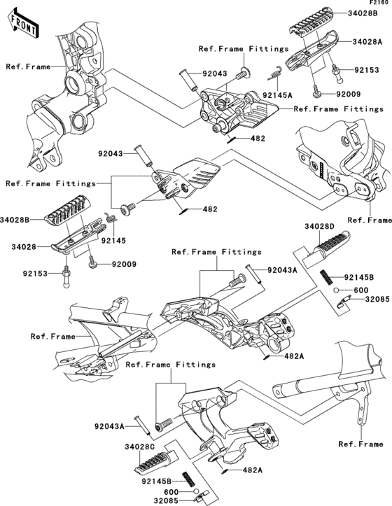 ZG1400 Подножки
