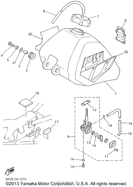 PW80N1 Топливный бак