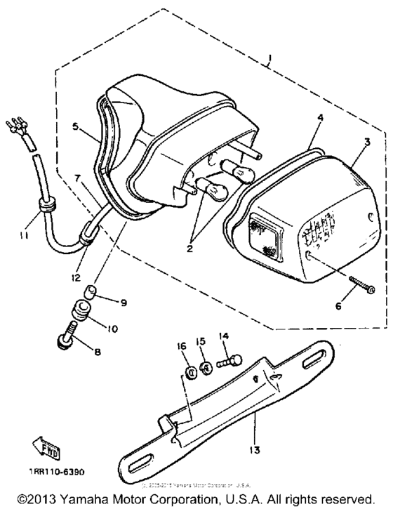 XV700SS Фонарь