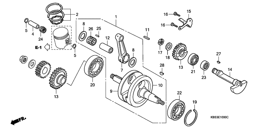 Crankshaft/piston