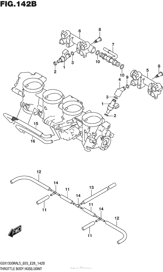 Throttle Body Hose/joint (Gsx1300Ral5 E28)