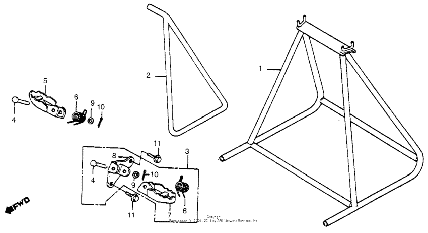 CR450 Side stand + step 81