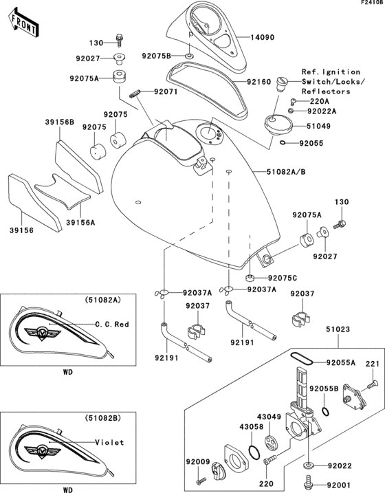 VN800 Fuel tank(vn800-b7)