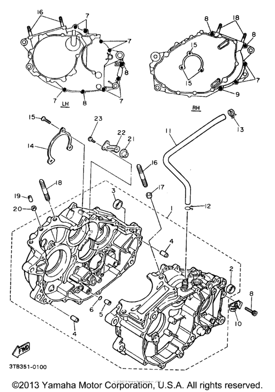 XT600EE Картер двигателя