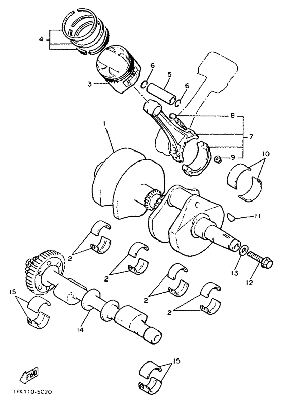 VMX12 Коленвал и поршень
