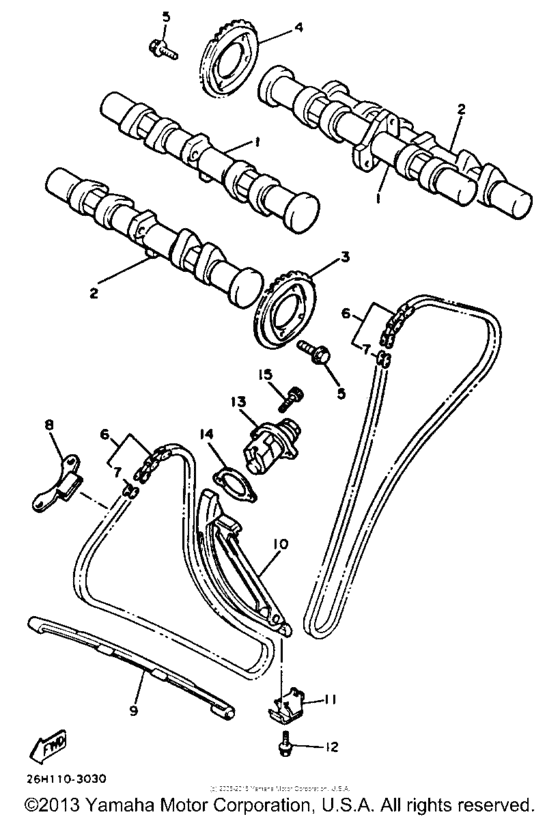XVZ12DL Цепь механизма газораспределения