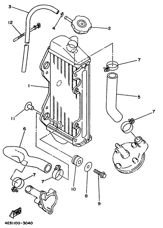 YZ80L Radiator. hose