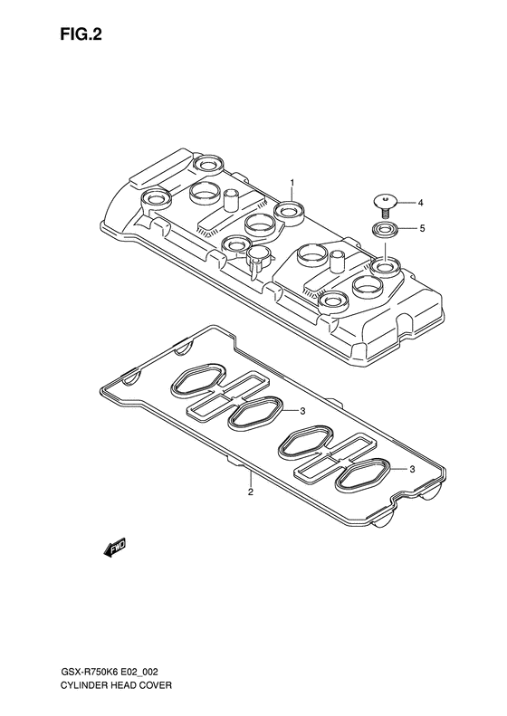 GSX-R750 Крышка головки цилиндров