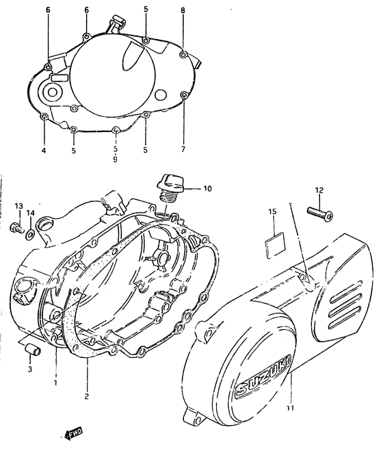 Crankcase cover ass`y  (v