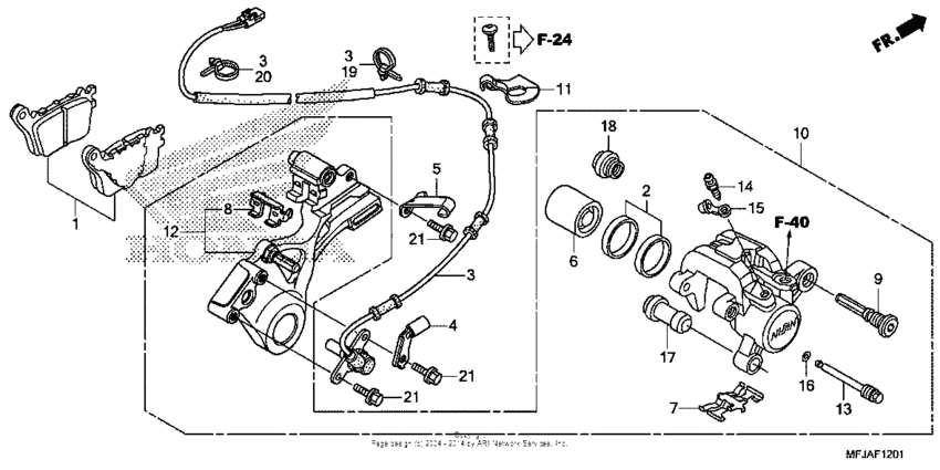 Rear brake caliper (cbr600ra)