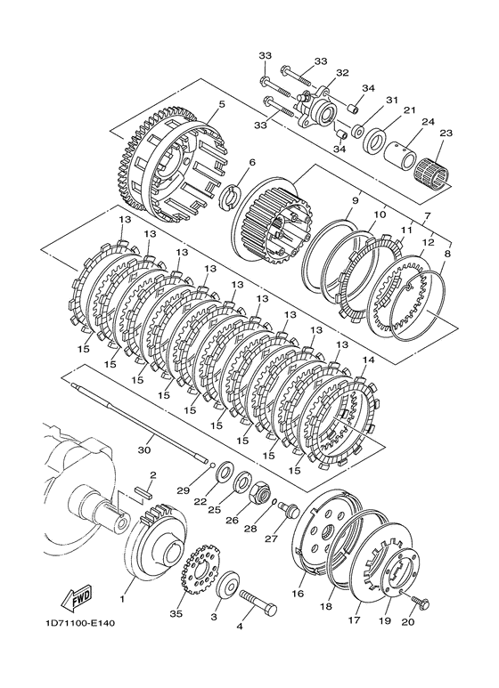 XV1900A Сцепление