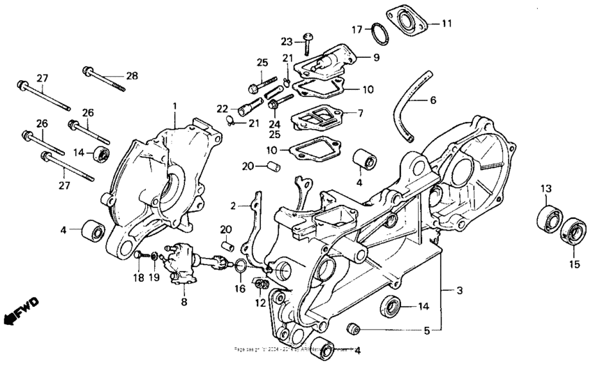 Crankcase + oil pump