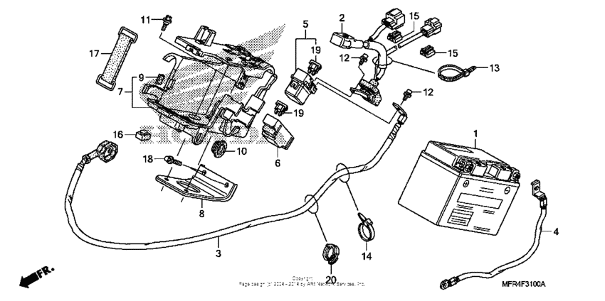 VT1300CX (ABS) Аккумулятор