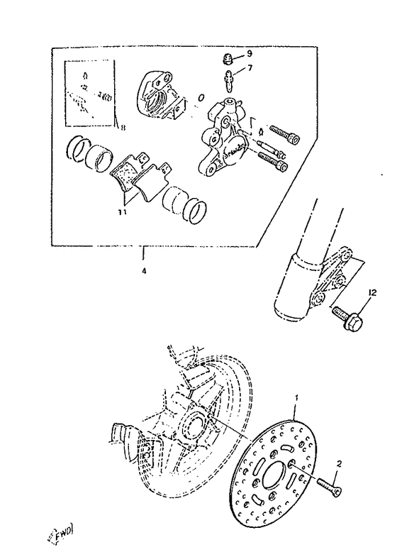 CW50RS Vorderradbremssattel