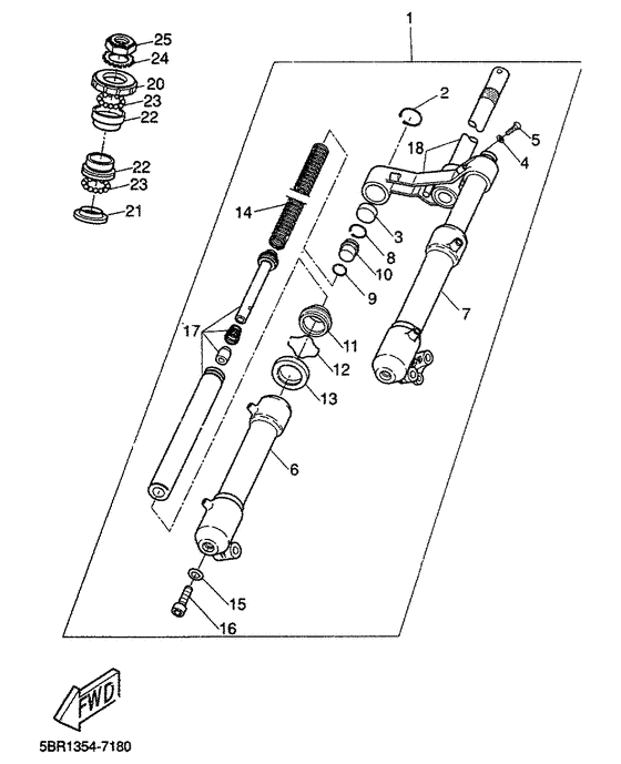 YQ50 Передняя вилка