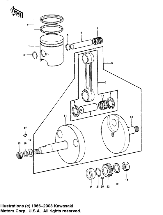 Crankshaft/piston