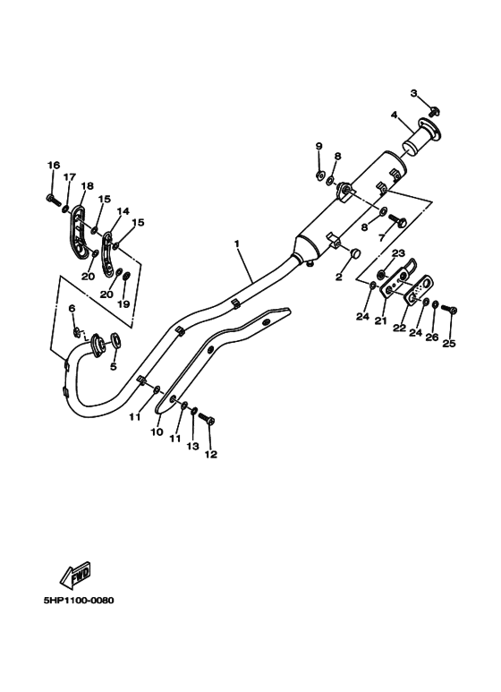 TT-R125L Выхлоп