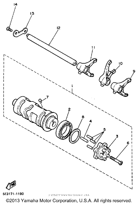 XV700L Копирный вал