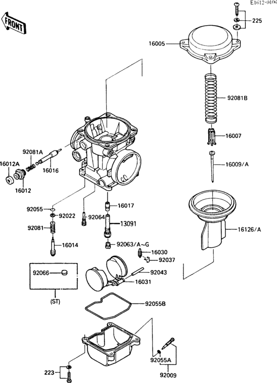 ZX600 Carburetor parts(1 / 2)