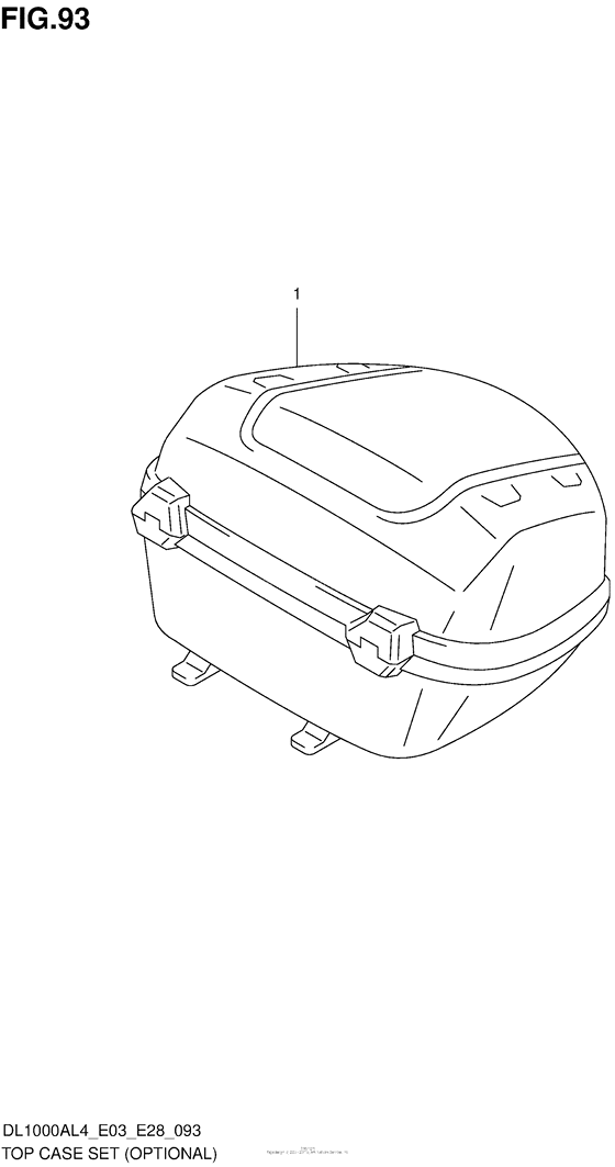 DL1000 (ABS) Top Case Set (Optional)