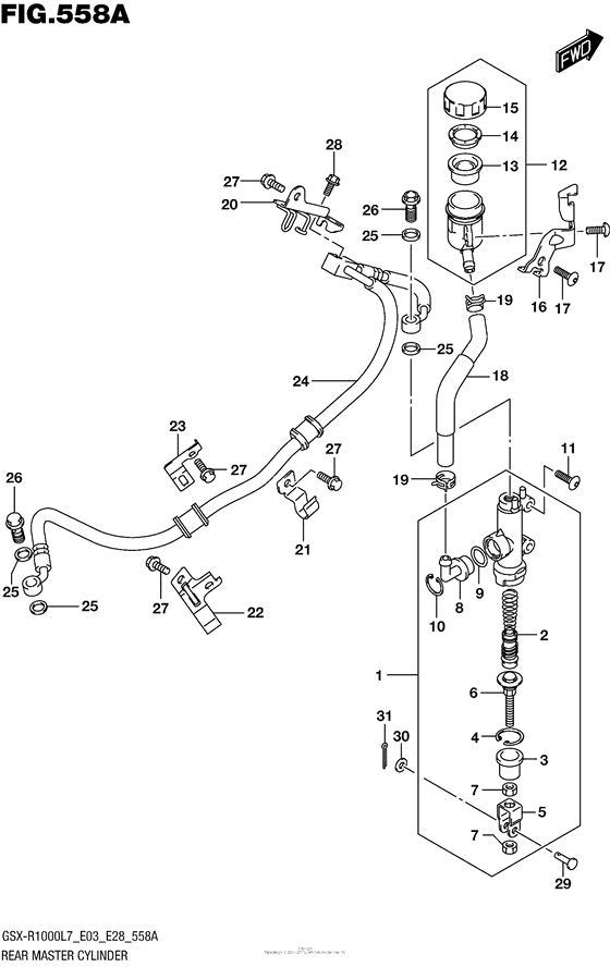 Rear Master Cylinder (Gsx-R1000L7 E03)