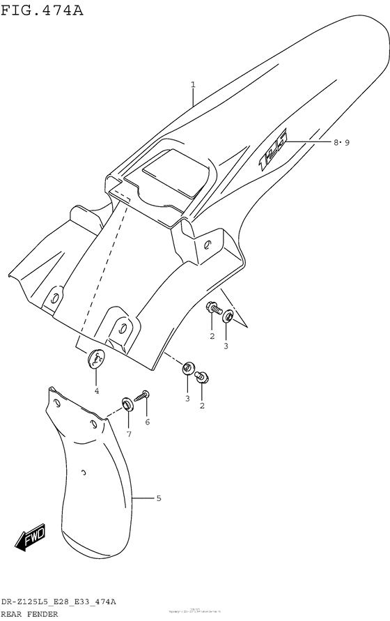 Rear Fender (Dr-Z125L5 E28)