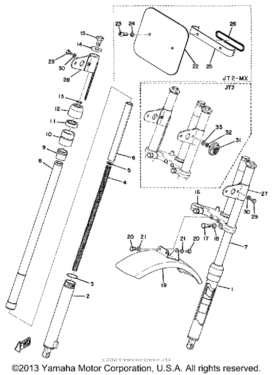 Front fork - front fender