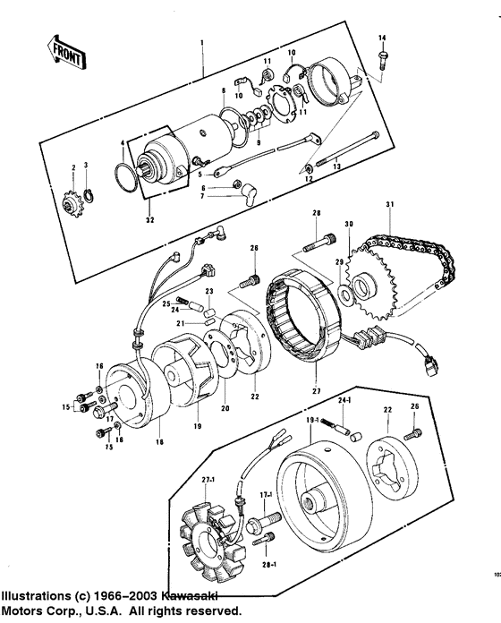 Generator/starter motor