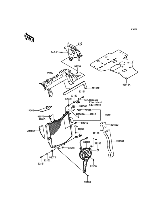 ZX1000 Радиатор