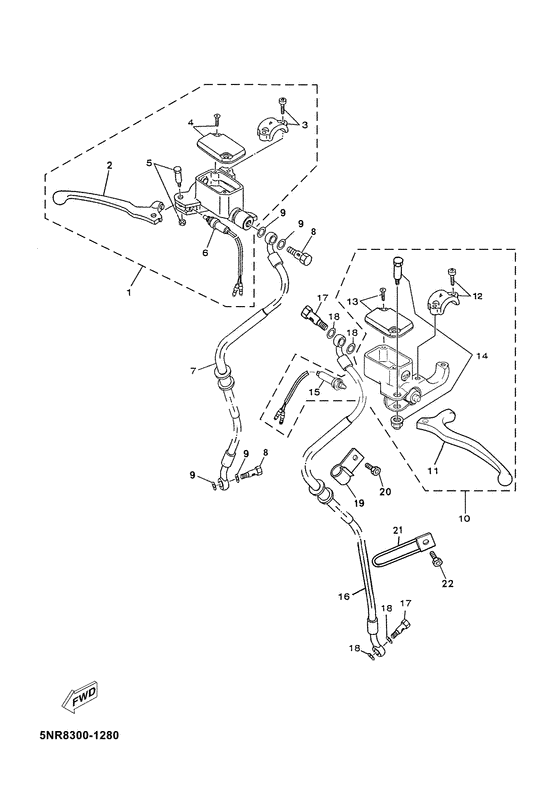 YP150D Главный тормозной цилиндр