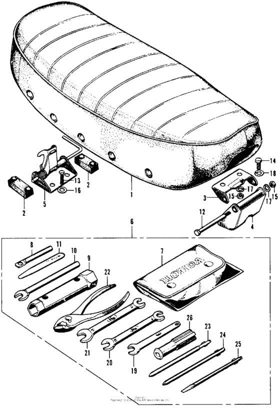 Seat + tools