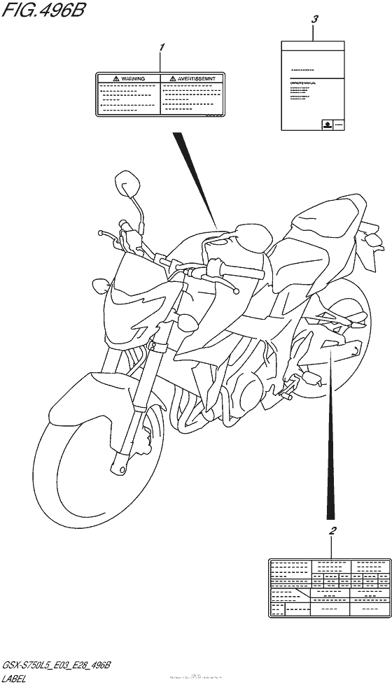 GSX-S750 Label (Gsx-S750Al5 E28)
