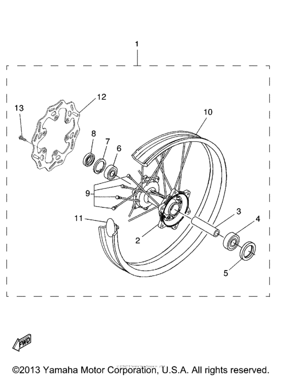 YZ250T1 Rear wheel kit