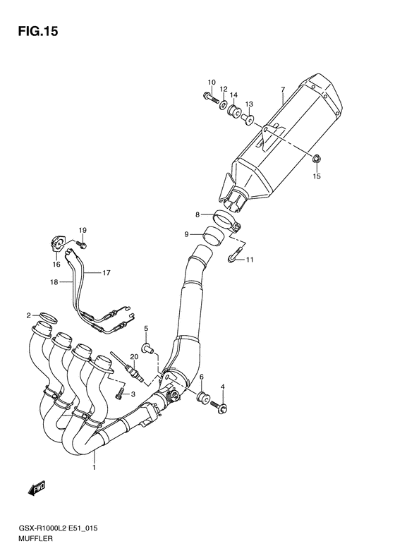GSX-R1000 Muffler comp